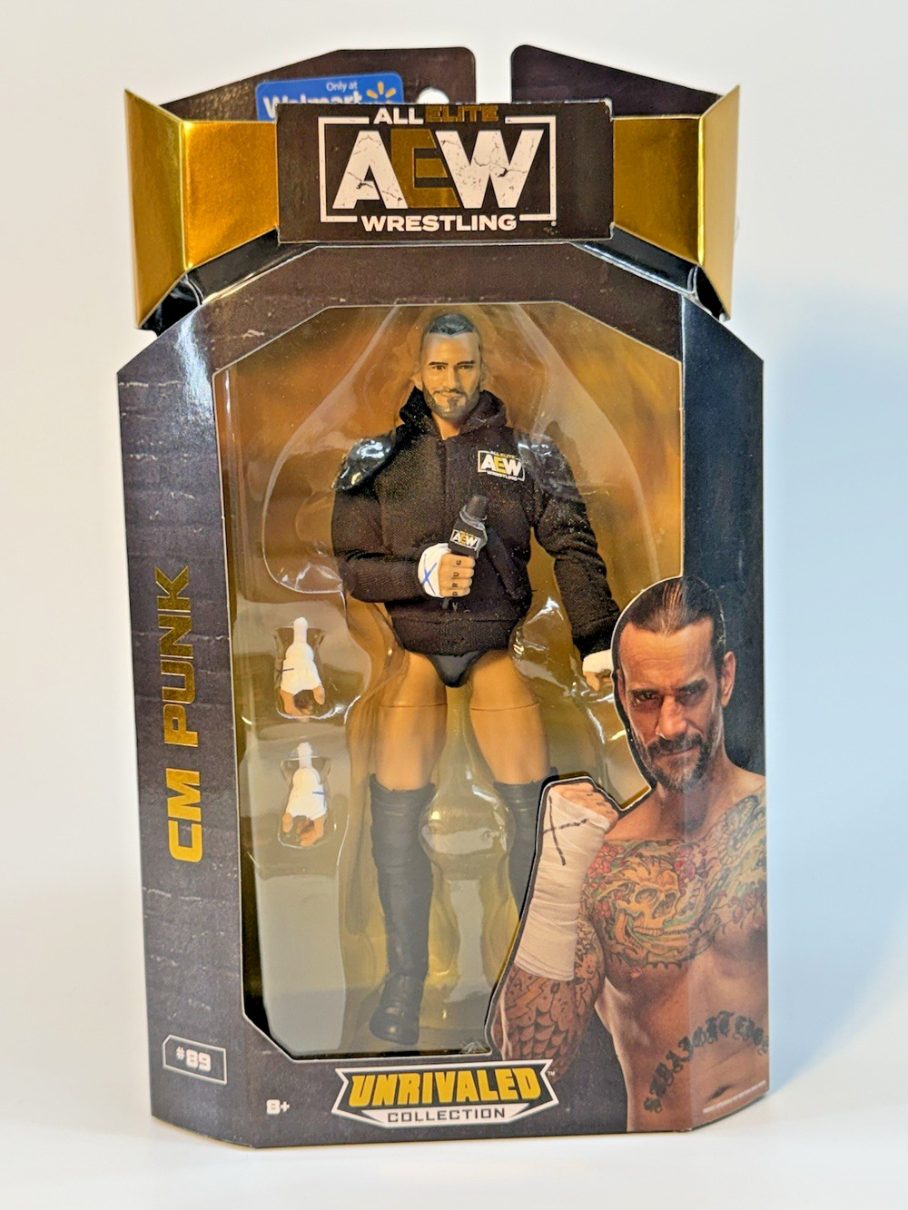 AEW CM Punk Unrivaled Collection #89 Figure Walmart Exclusive NEW
